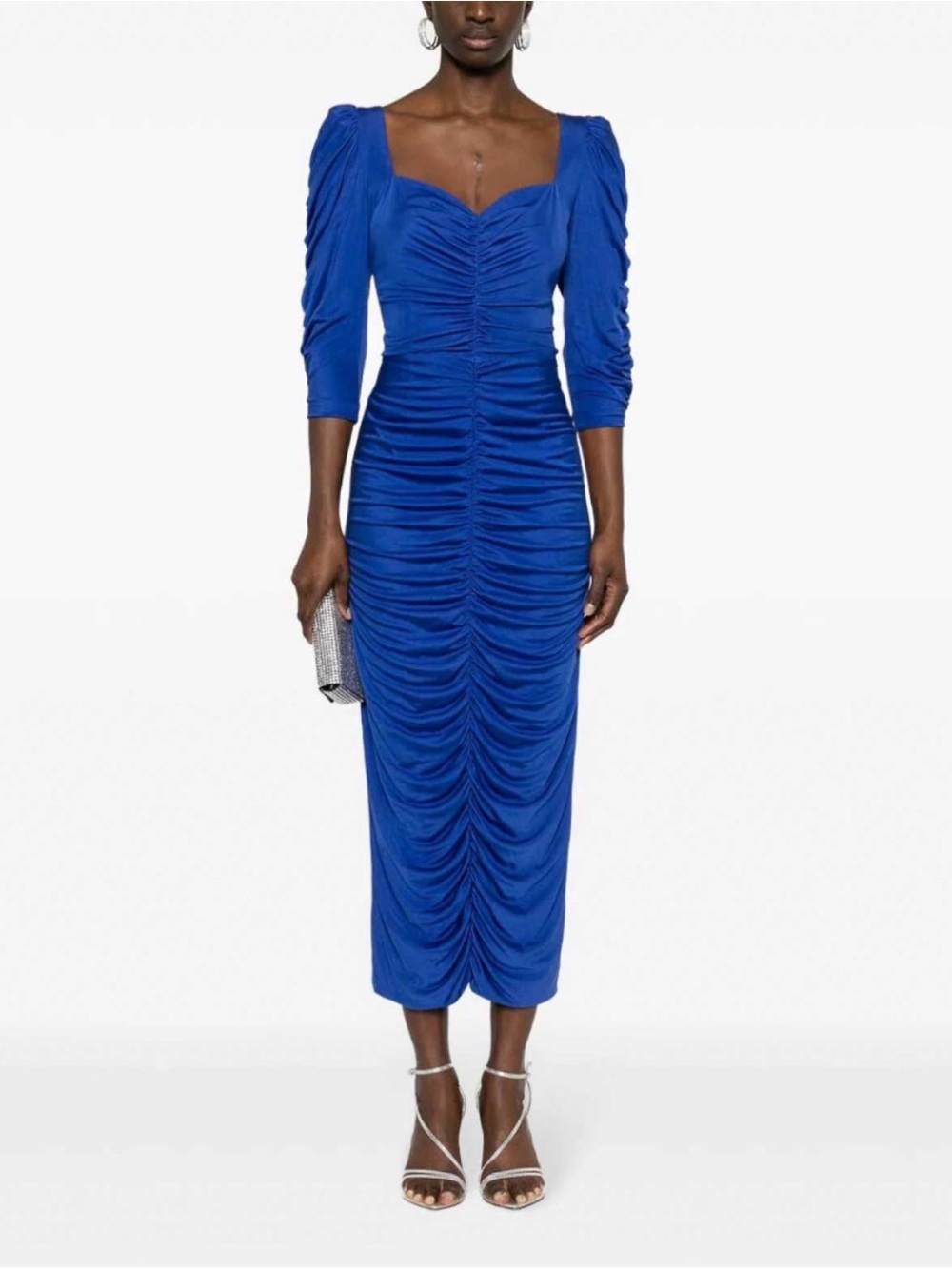 💙 S By Serena Williams Ruched Midi Dress in Cobalt Blue